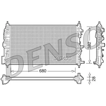 Radiateur, refroidissement du moteur DENSO DRM15006