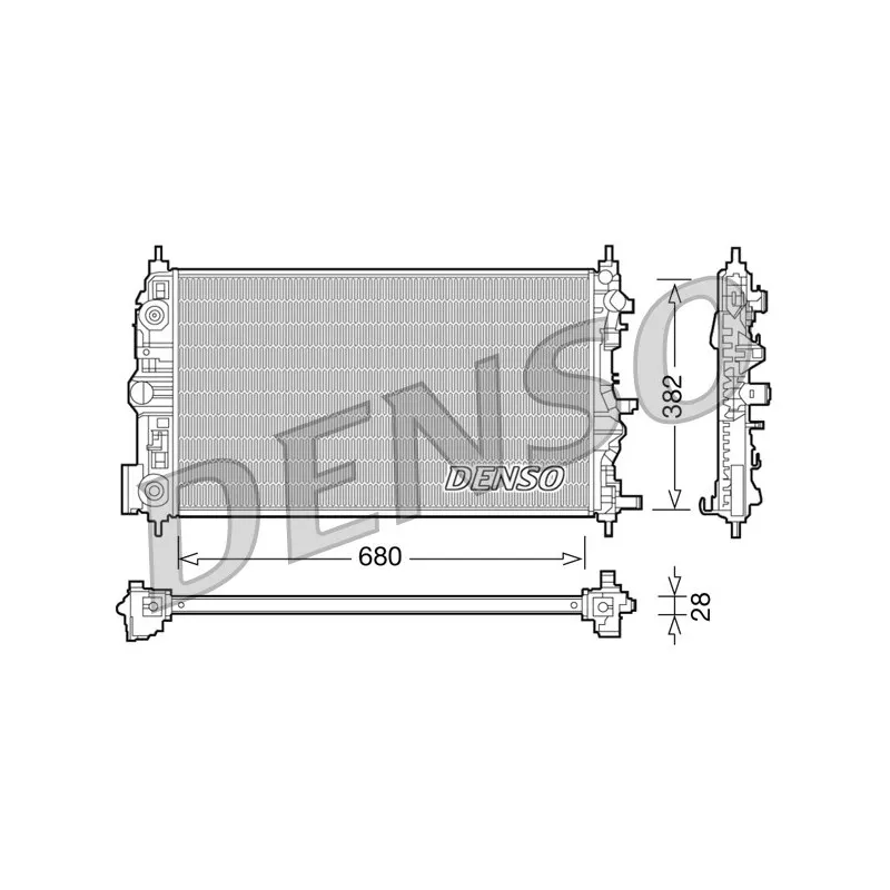Radiateur, refroidissement du moteur DENSO DRM15006