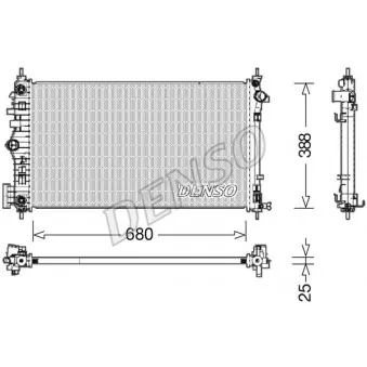Radiateur, refroidissement du moteur DENSO DRM15007