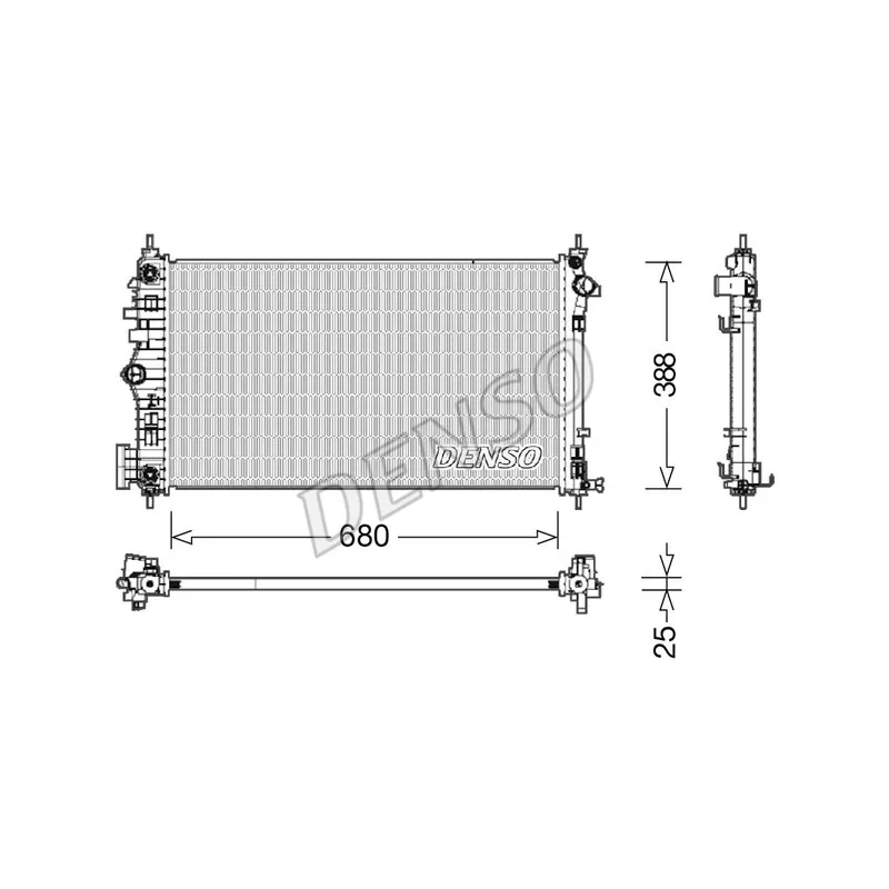 Radiateur, refroidissement du moteur DENSO DRM15007