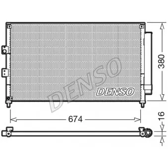 Radiateur, refroidissement du moteur DENSO DRM15008