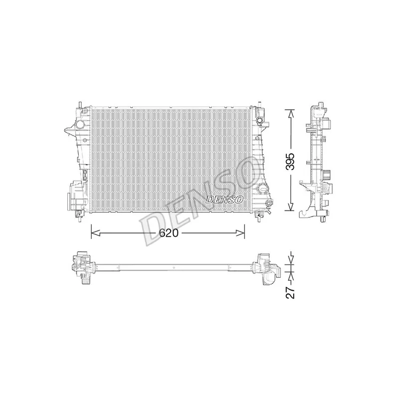 Radiateur, refroidissement du moteur DENSO DRM15009