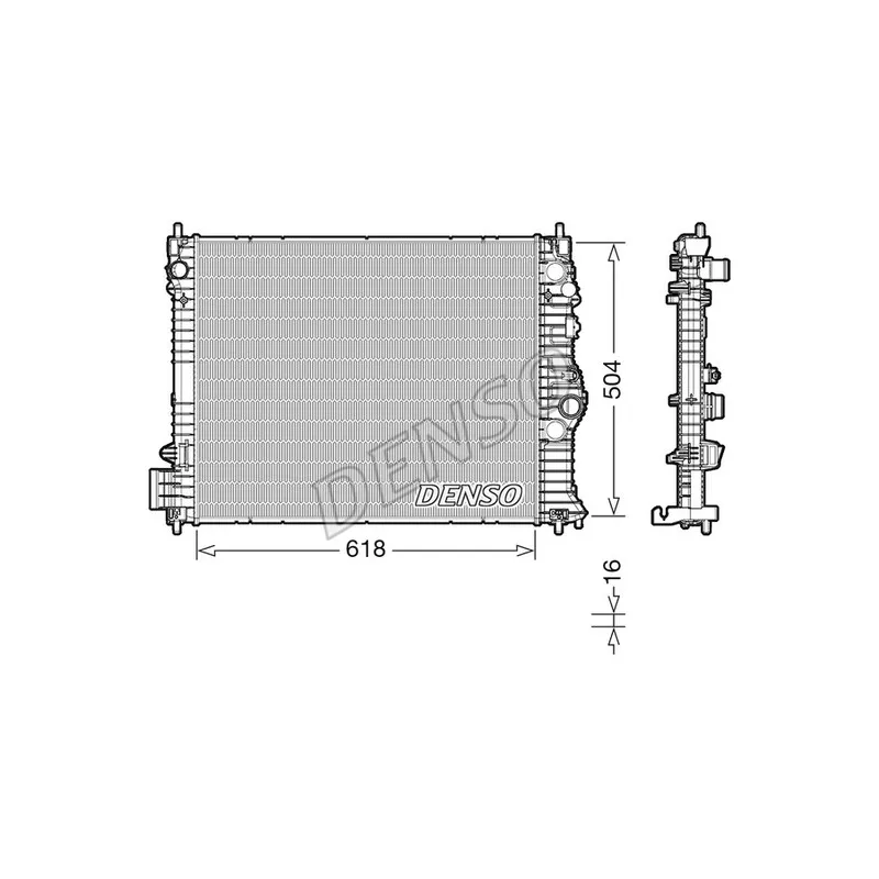 Radiateur, refroidissement du moteur DENSO DRM15010