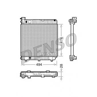 Radiateur, refroidissement du moteur DENSO DRM17001