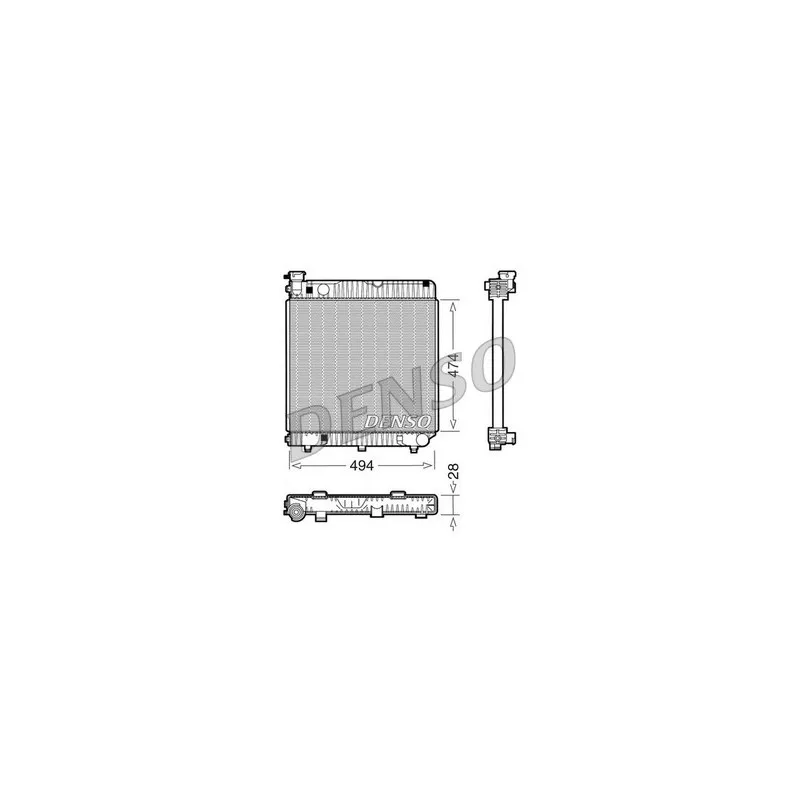 Radiateur, refroidissement du moteur DENSO DRM17001