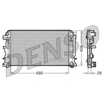 Radiateur, refroidissement du moteur DENSO DRM17009