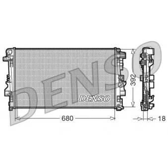Radiateur, refroidissement du moteur DENSO DRM17012