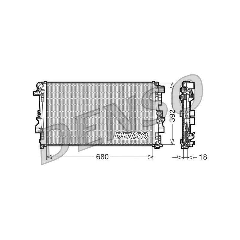 Radiateur, refroidissement du moteur DENSO DRM17012