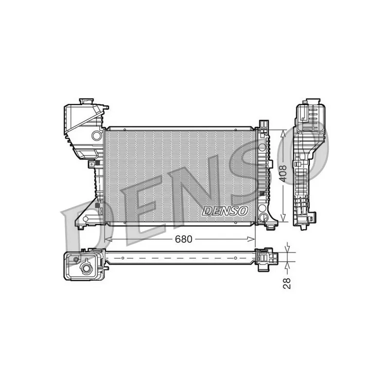 Radiateur, refroidissement du moteur DENSO DRM17015