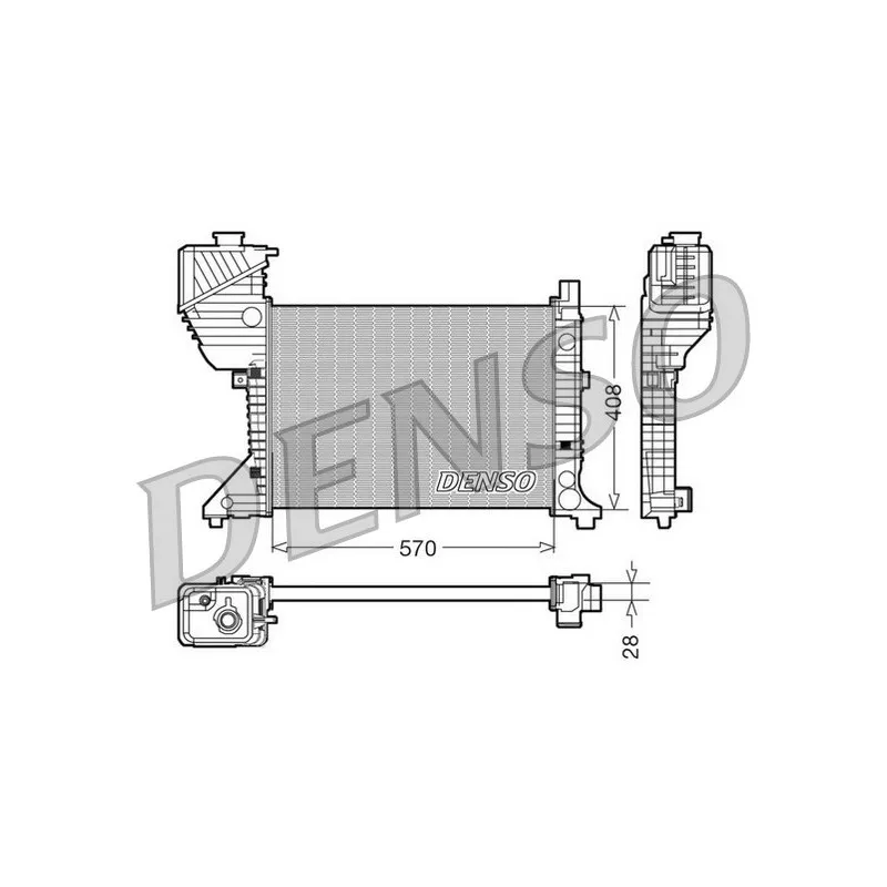 Radiateur, refroidissement du moteur DENSO DRM17016