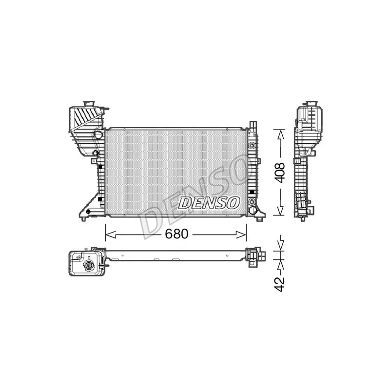 Radiateur, refroidissement du moteur DENSO DRM17019