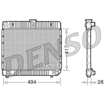 Radiateur, refroidissement du moteur DENSO DRM17020