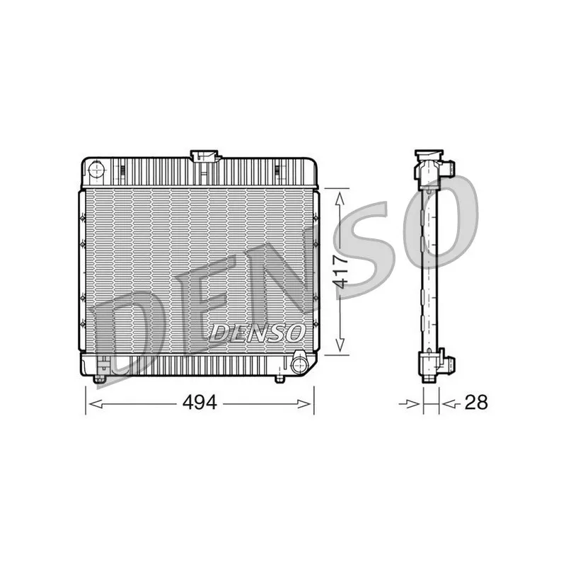 Radiateur, refroidissement du moteur DENSO DRM17020