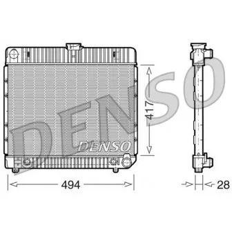 Radiateur, refroidissement du moteur DENSO DRM17021