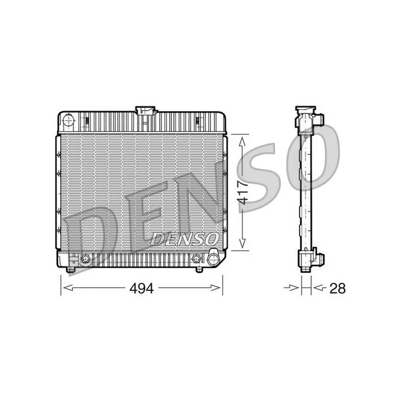 Radiateur, refroidissement du moteur DENSO DRM17021