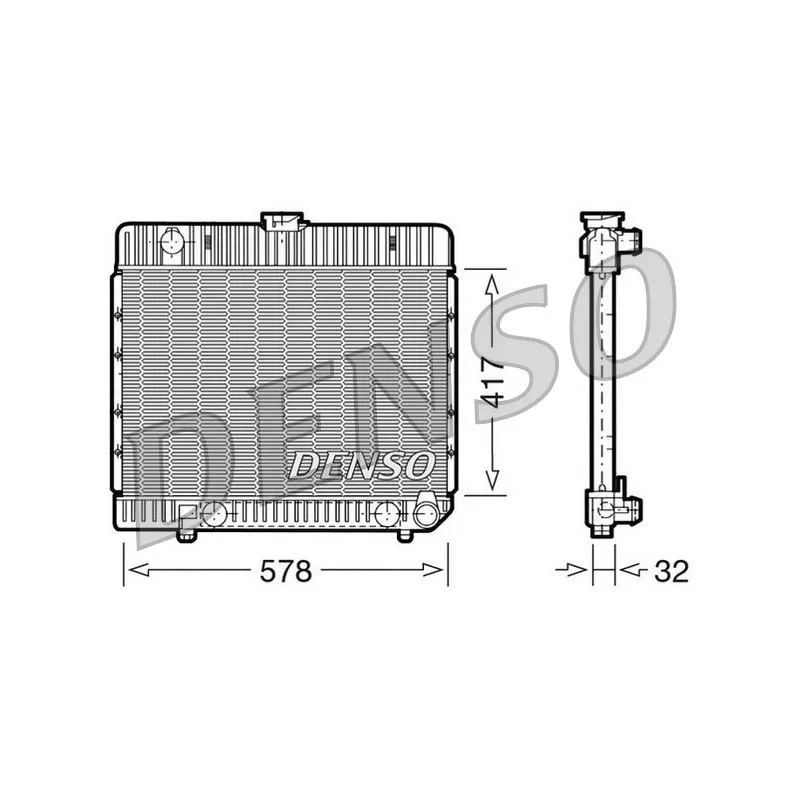 Radiateur, refroidissement du moteur DENSO DRM17024