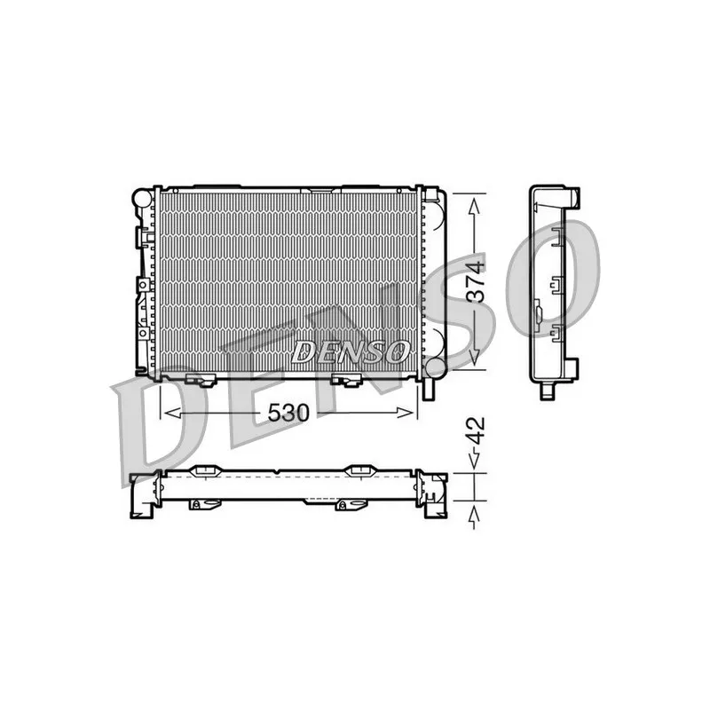 Radiateur, refroidissement du moteur DENSO DRM17025