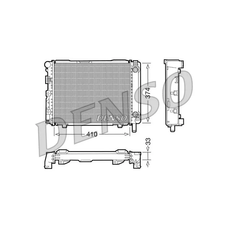 Radiateur, refroidissement du moteur DENSO DRM17029