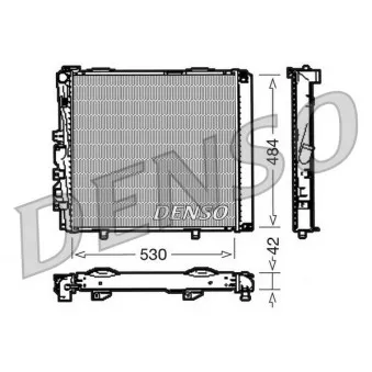 Radiateur, refroidissement du moteur DENSO DRM17040