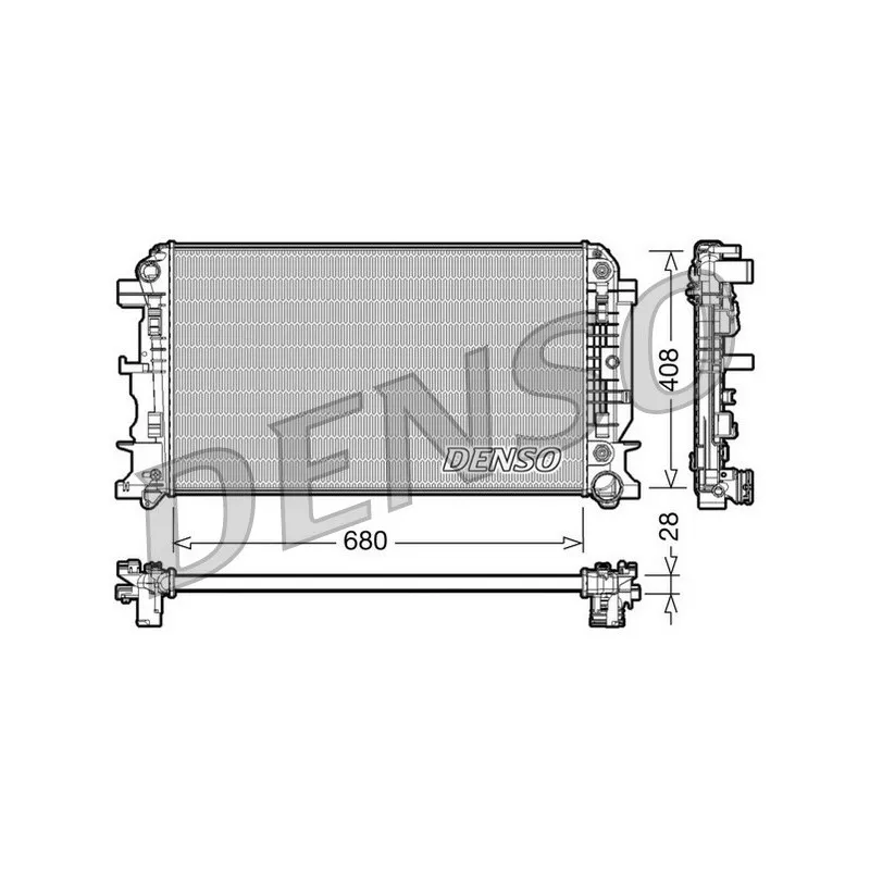 Radiateur, refroidissement du moteur DENSO DRM17044
