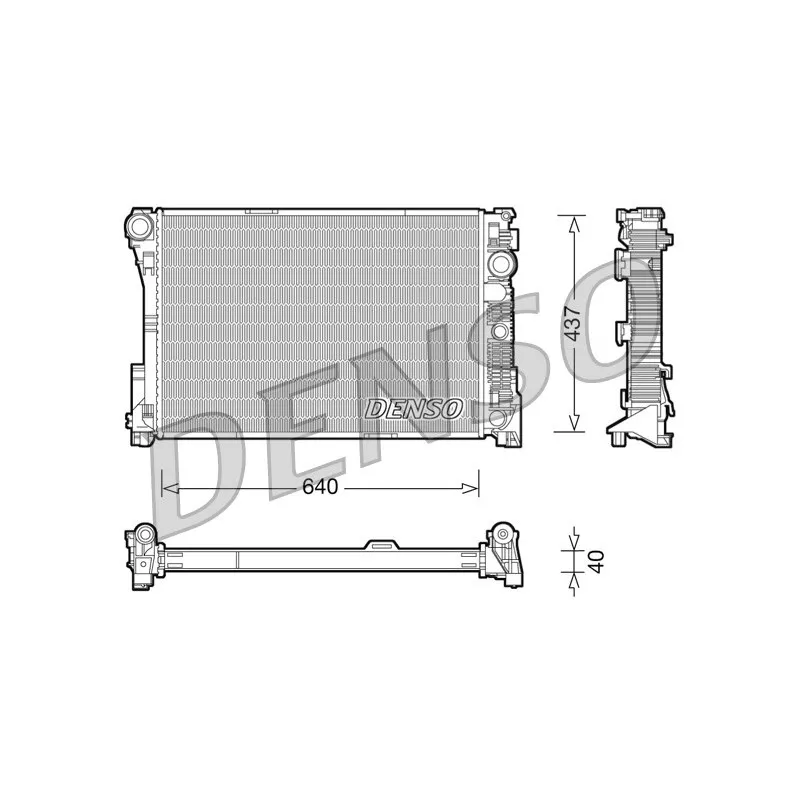 Radiateur, refroidissement du moteur DENSO DRM17045