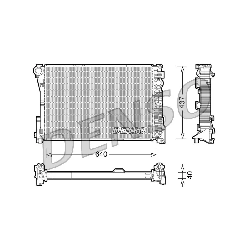 Radiateur, refroidissement du moteur DENSO DRM17046