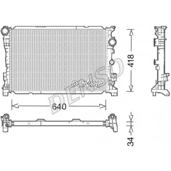 Radiateur, refroidissement du moteur DENSO DRM17047