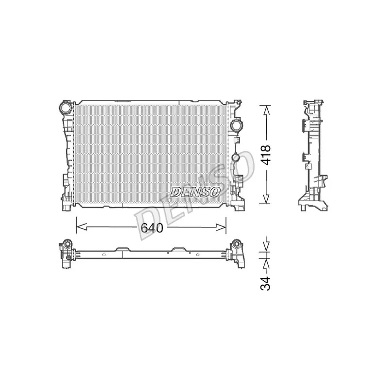 Radiateur, refroidissement du moteur DENSO DRM17047