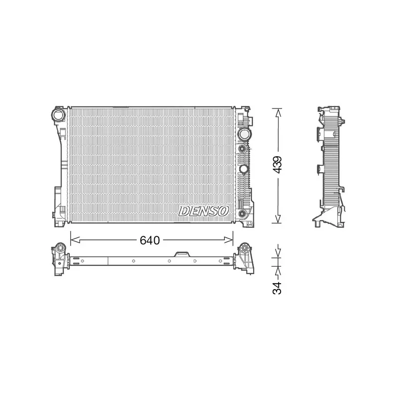 Radiateur, refroidissement du moteur DENSO DRM17048