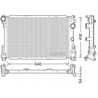 Radiateur, refroidissement du moteur DENSO DRM17049