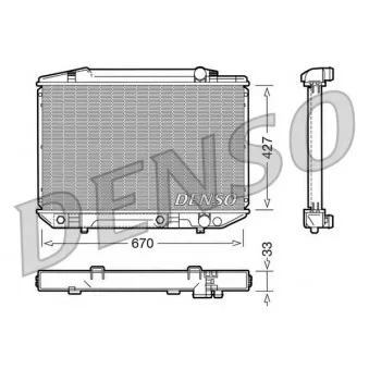 Radiateur, refroidissement du moteur DENSO DRM17051