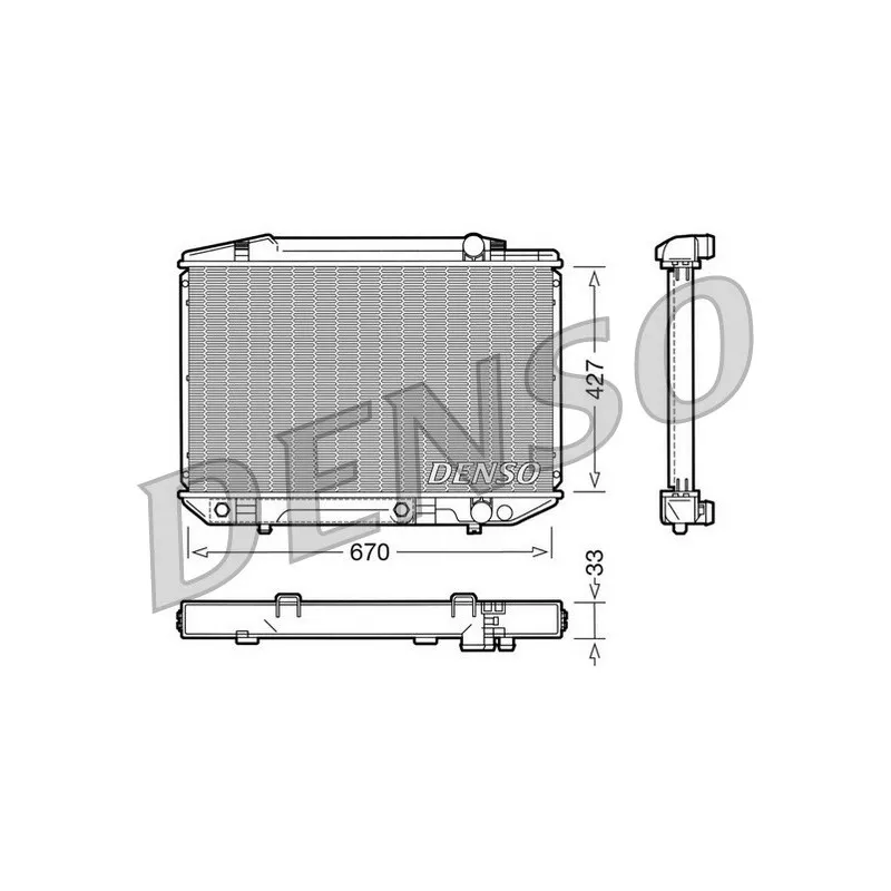 Radiateur, refroidissement du moteur DENSO DRM17051