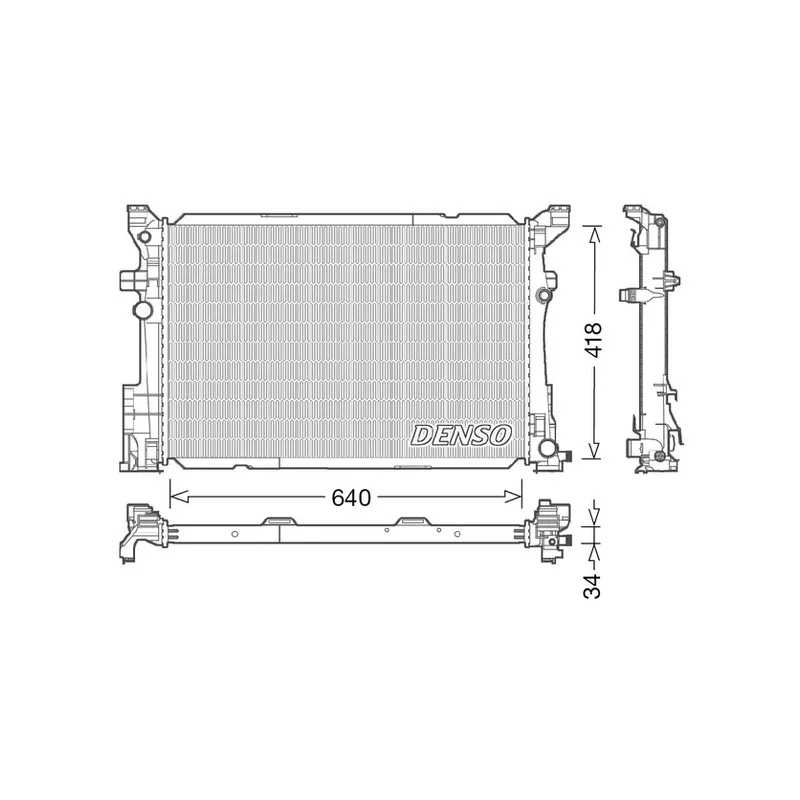 Radiateur, refroidissement du moteur DENSO DRM17054