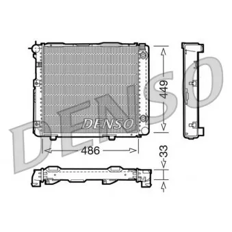 Radiateur, refroidissement du moteur DENSO DRM17067