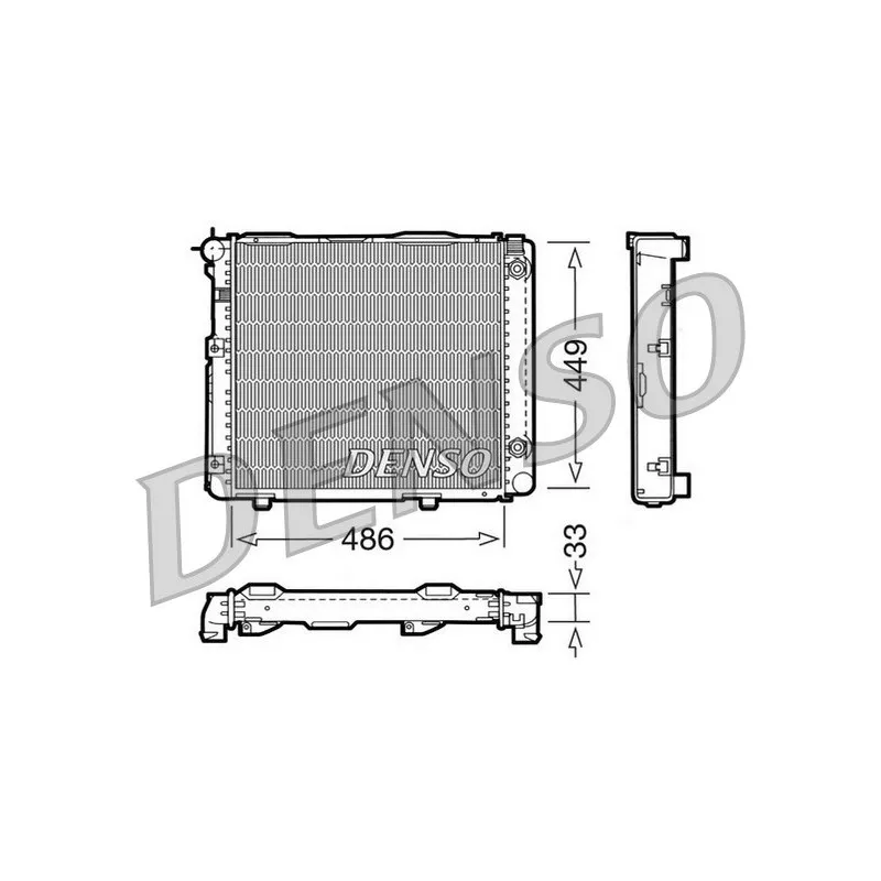 Radiateur, refroidissement du moteur DENSO DRM17067