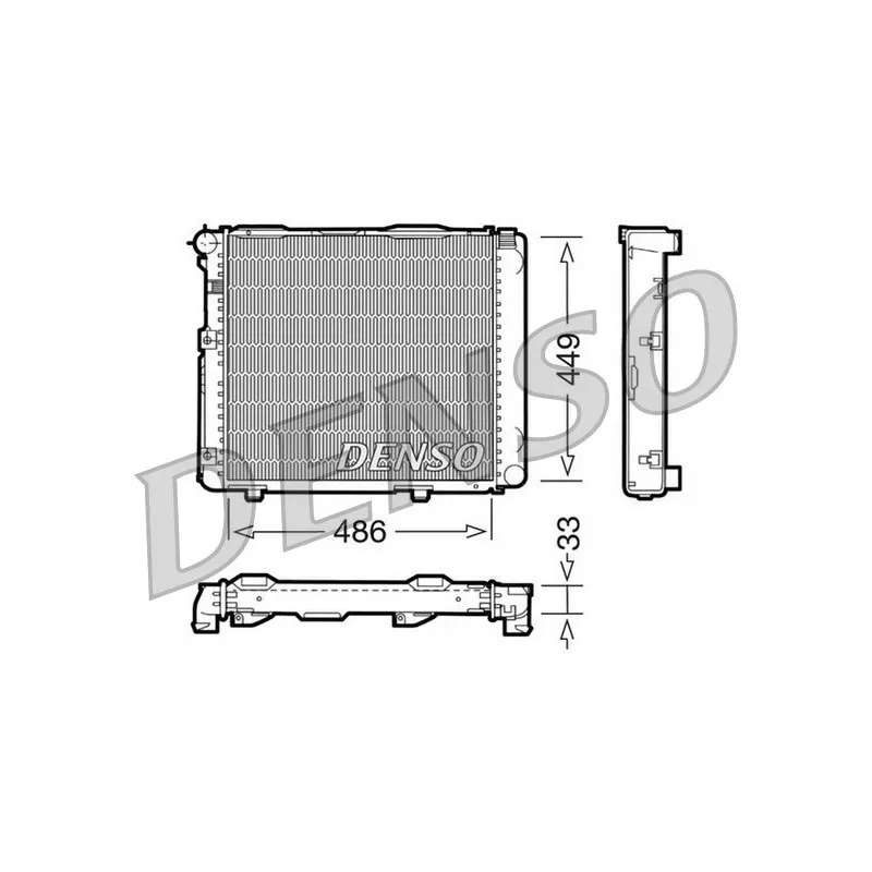 Radiateur, refroidissement du moteur DENSO DRM17068