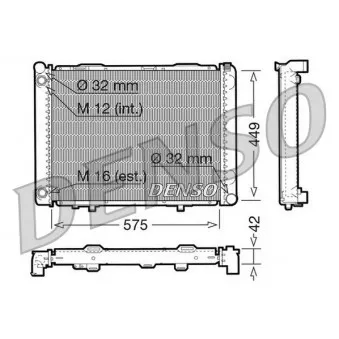Radiateur, refroidissement du moteur DENSO DRM17069