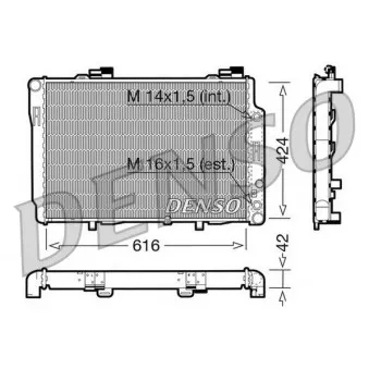 Radiateur, refroidissement du moteur DENSO DRM17073