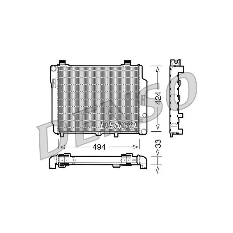 Radiateur, refroidissement du moteur DENSO DRM17074