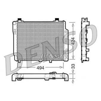 Radiateur, refroidissement du moteur DENSO DRM17075