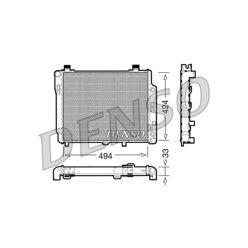 Radiateur, refroidissement du moteur DENSO DRM17075