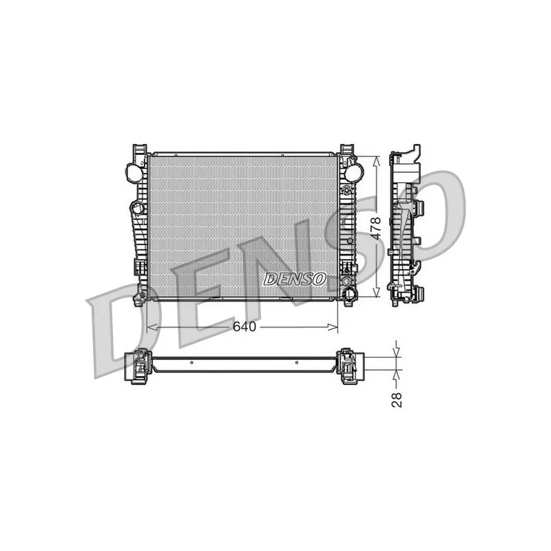 Radiateur, refroidissement du moteur DENSO DRM17092