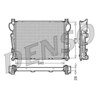 Radiateur, refroidissement du moteur DENSO DRM17093
