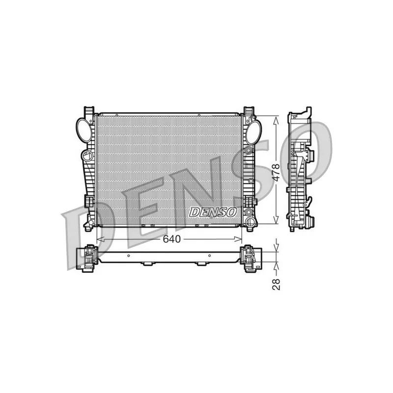 Radiateur, refroidissement du moteur DENSO DRM17093