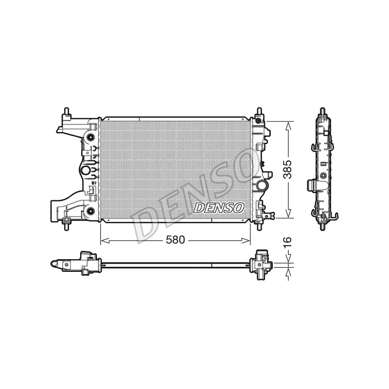 Radiateur, refroidissement du moteur DENSO DRM20005