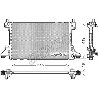 Radiateur, refroidissement du moteur DENSO DRM20006