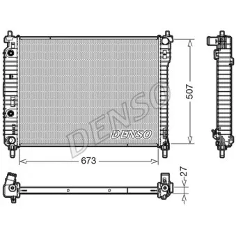 Radiateur, refroidissement du moteur DENSO DRM20008