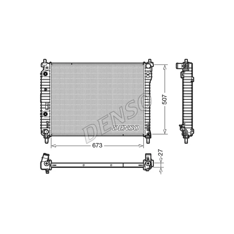Radiateur, refroidissement du moteur DENSO DRM20008