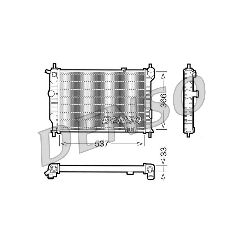 Radiateur, refroidissement du moteur DENSO DRM20010
