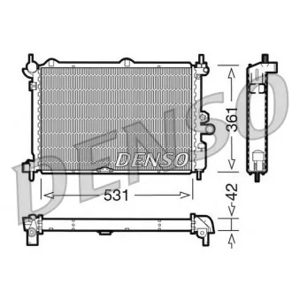 Radiateur, refroidissement du moteur DENSO DRM20014